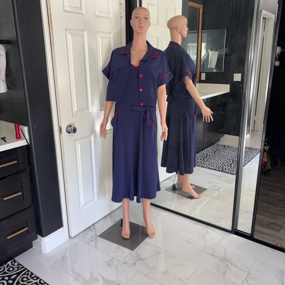 Vintage Rock N romance Dresses & Skirts - Vintage 1950s Rock N Romance Blue Midi Dress with bolero